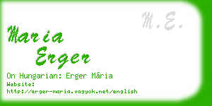 maria erger business card